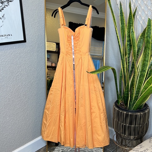 HOUSE OF CB 'Carmen' Tangerine Bustier Sundress NWOT - Picture 11 of 12